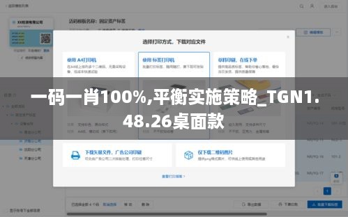 一码一肖100%,平衡实施策略_TGN1.48.26桌面款