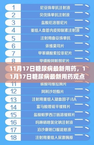 最新糖尿病用药观点论述，聚焦11月17日糖尿病最新用药进展