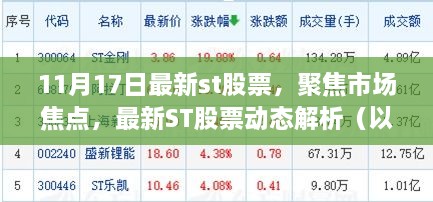 最新ST股票动态解析，聚焦市场焦点，揭秘股票动态变化（以11月17日数据为例）