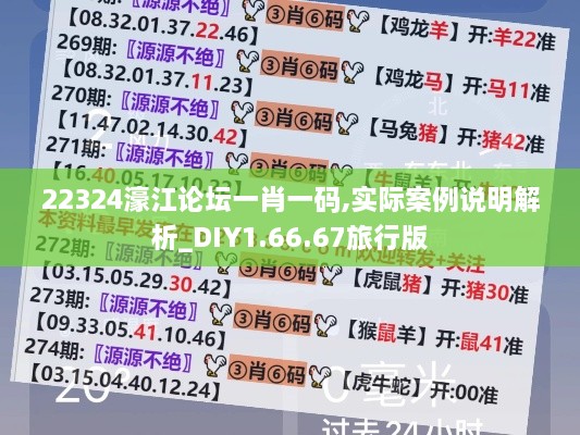 22324濠江论坛一肖一码,实际案例说明解析_DIY1.66.67旅行版