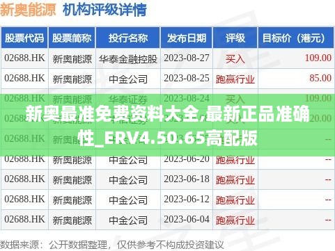 新奥最准免费资料大全,最新正品准确性_ERV4.50.65高配版