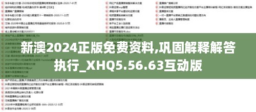 新澳2024正版免费资料,巩固解释解答执行_XHQ5.56.63互动版