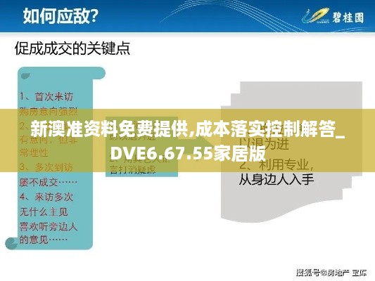 新澳准资料免费提供,成本落实控制解答_DVE6.67.55家居版
