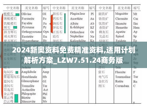 2024新奥资料免费精准资料,适用计划解析方案_LZW7.51.24商务版