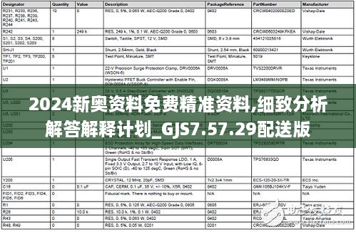 2024新奥资料免费精准资料,细致分析解答解释计划_GJS7.57.29配送版