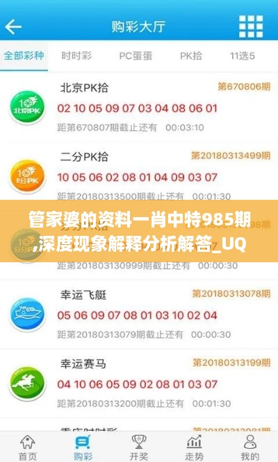 管家婆的资料一肖中特985期,深度现象解释分析解答_UQO6.10.89漏出版