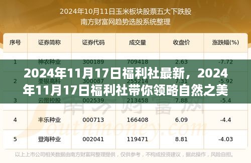 2024年11月17日福利社带你探寻自然之美，心灵平静之旅启程