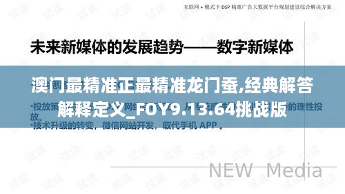 澳门最精准正最精准龙门蚕,经典解答解释定义_FOY9.13.64挑战版