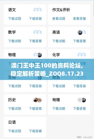 澳门王中王100的资料论坛,稳定解析策略_ZOQ8.17.23编辑版