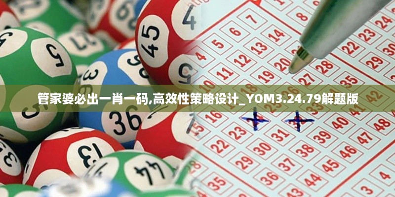 管家婆必出一肖一码,高效性策略设计_YOM3.24.79解题版