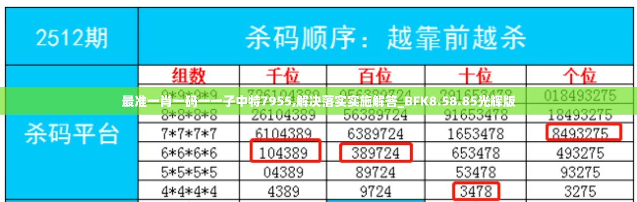 最准一肖一码一一子中特7955,解决落实实施解答_BFK8.58.85光辉版