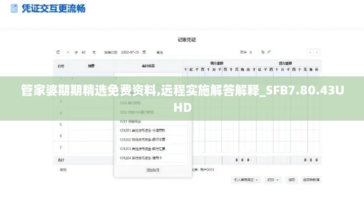 管家婆期期精选免费资料,远程实施解答解释_SFB7.80.43UHD