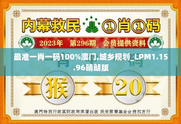 最准一肖一码100%澳门,城乡规划_LPM1.15.96晴朗版