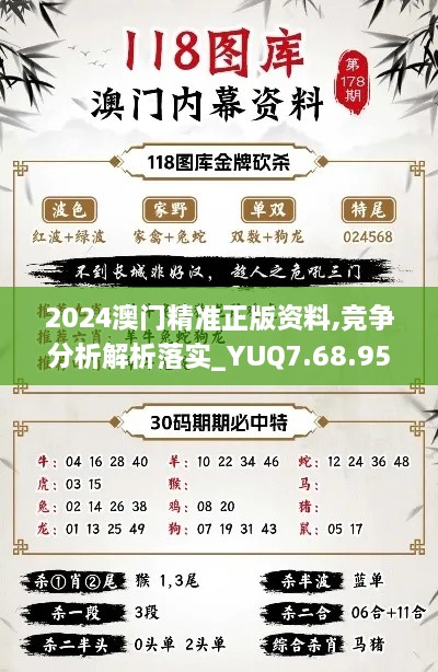 2024澳门精准正版资料,竞争分析解析落实_YUQ7.68.95珍贵版