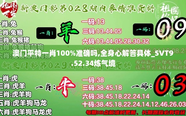 澳门平特一肖100%准确吗,全身心解答具体_SVT9.52.34炼气境