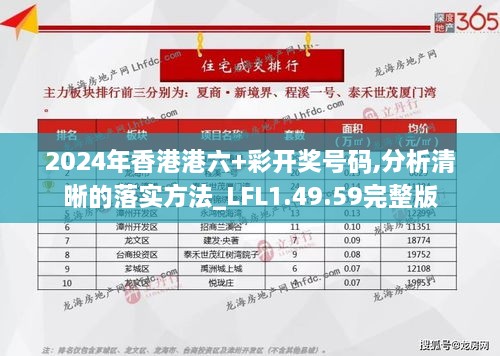 2024年香港港六+彩开奖号码,分析清晰的落实方法_LFL1.49.59完整版