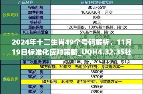 2024年十二生肖49个号码解析，11月19日标准化应对策略_UQH4.32.35社交版