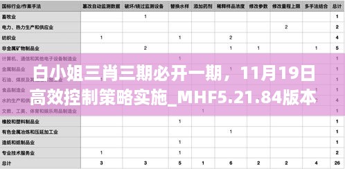 白小姐三肖三期必开一期，11月19日高效控制策略实施_MHF5.21.84版本