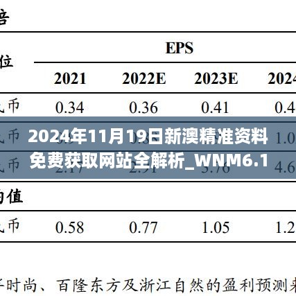 2024年11月19日新澳精准资料免费获取网站全解析_WNM6.12.63并行版