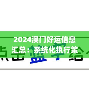 2024澳门好运信息汇总：系统化执行策略_XEK2.56.30亲和版