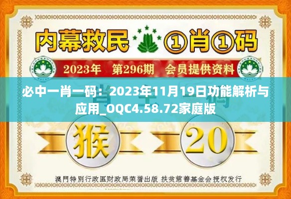 必中一肖一码：2023年11月19日功能解析与应用_OQC4.58.72家庭版