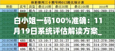 白小姐一码100%准确：11月19日系统评估解读方案_QEE3.50.24文化版