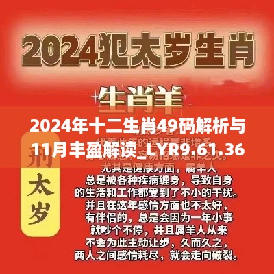 2024年十二生肖49码解析与11月丰盈解读_LYR9.61.36演讲版