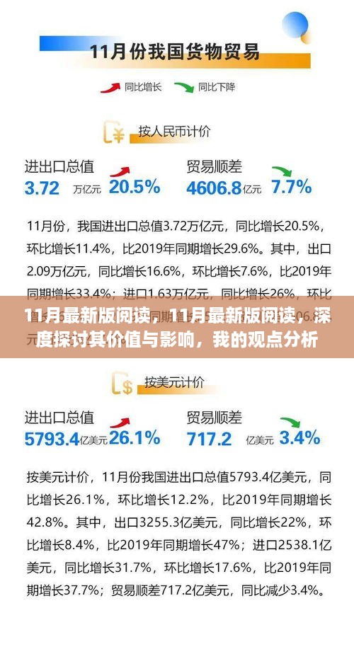 深度探讨，11月最新版阅读的价值与影响——个人观点分析