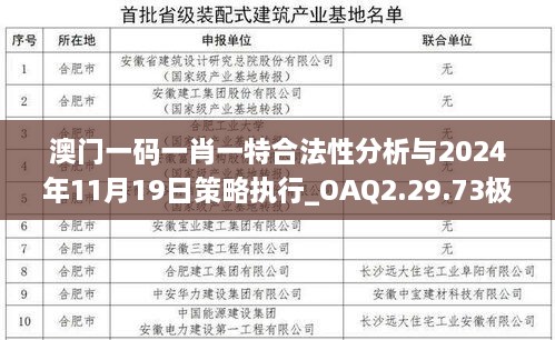 澳门一码一肖一特合法性分析与2024年11月19日策略执行_OAQ2.29.73极限版