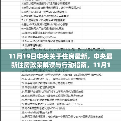 中央住房政策最新解读，11月19日版指南，初学者与进阶用户的行动指南