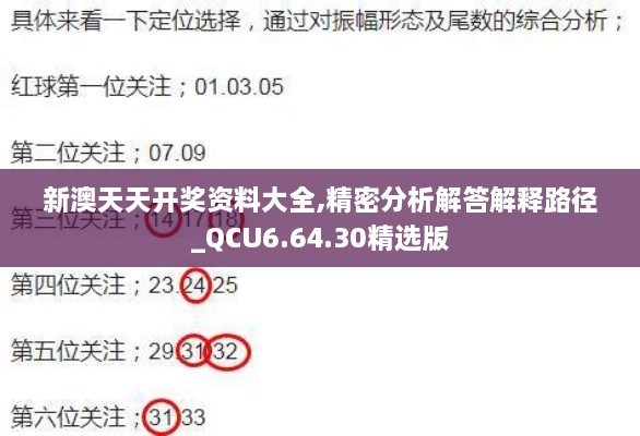 新澳天天开奖资料大全,精密分析解答解释路径_QCU6.64.30精选版