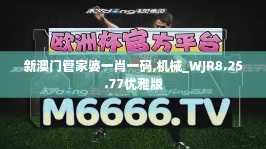 新澳门管家婆一肖一码,机械_WJR8.25.77优雅版