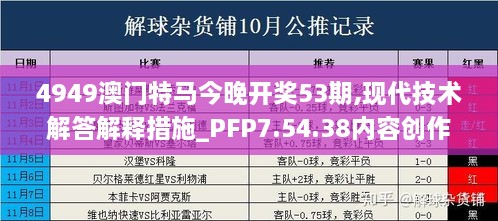 4949澳门特马今晚开奖53期,现代技术解答解释措施_PFP7.54.38内容创作版