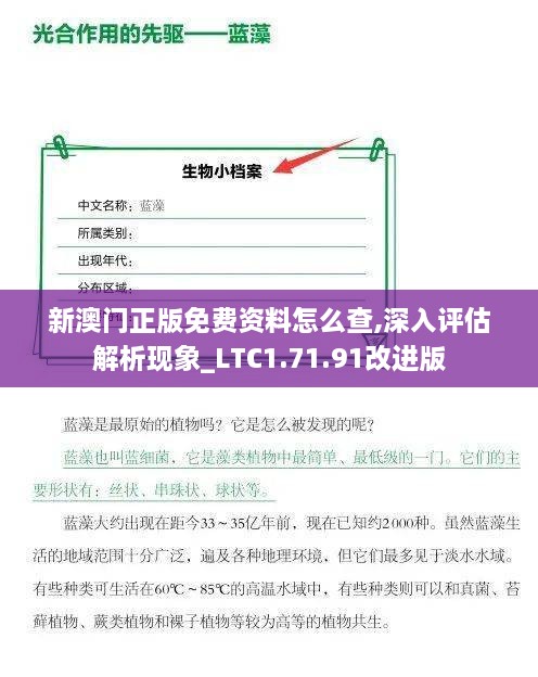 新澳门正版免费资料怎么查,深入评估解析现象_LTC1.71.91改进版