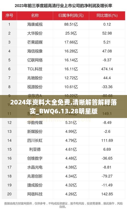 2024年资料大全免费,清晰解答解释落实_BWQ6.13.28明星版