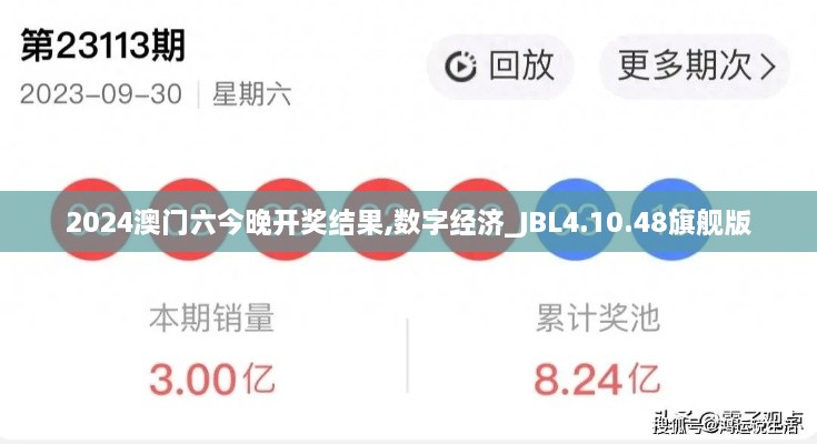 2024澳门六今晚开奖结果,数字经济_JBL4.10.48旗舰版