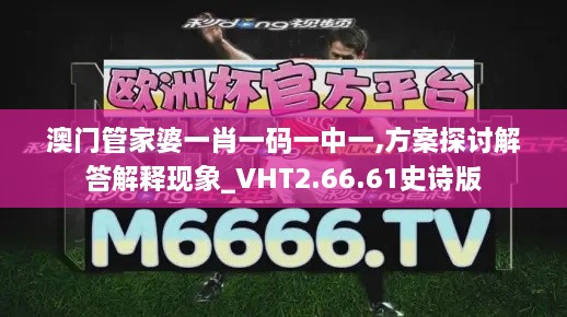 澳门管家婆一肖一码一中一,方案探讨解答解释现象_VHT2.66.61史诗版