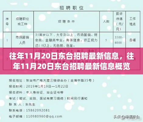 往年11月20日东台招聘最新信息汇总