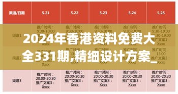 2024年香港资料免费大全331期,精细设计方案_XWQ2.18