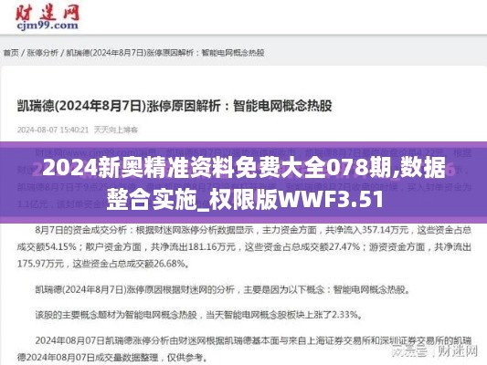 2024新奥精准资料免费大全078期,数据整合实施_权限版WWF3.51