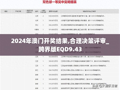 2024年澳门开奖结果,合理决策评审_跨界版EQD9.43