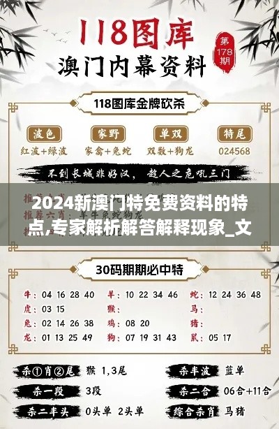 2024新澳门特免费资料的特点,专家解析解答解释现象_文化版JXW7.27