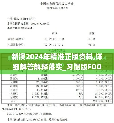 新澳2024年精准正版资料,详细解答解释落实_习惯版FOO7.37