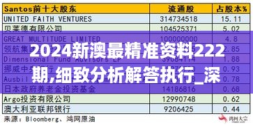 2024新澳最精准资料222期,细致分析解答执行_深度版IBL2.49