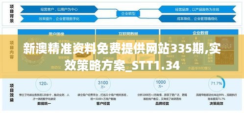 新澳精准资料免费提供网站335期,实效策略方案_STT1.34