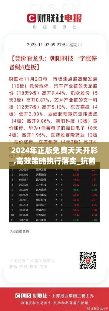 2024年正版免费天天开彩,高效策略执行落实_抗菌版CLL2.70