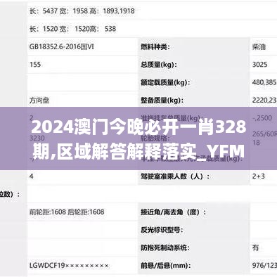 2024澳门今晚必开一肖328期,区域解答解释落实_YFM1.21