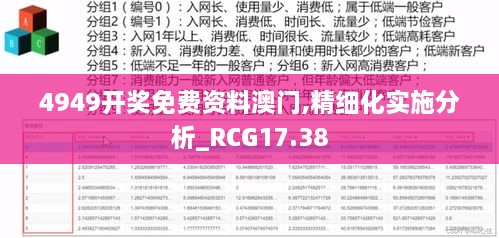 4949开奖免费资料澳门,精细化实施分析_RCG17.38