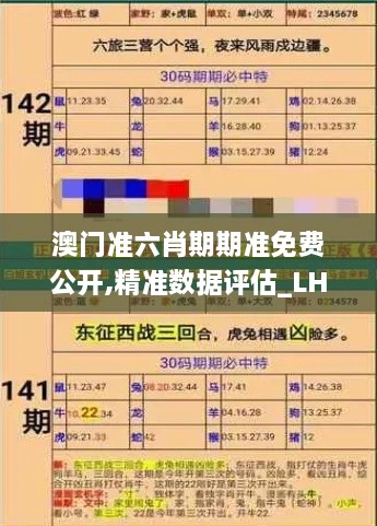 澳门准六肖期期准免费公开,精准数据评估_LHY18.27