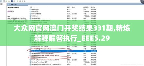 大众网官网澳门开奖结果331期,精炼解释解答执行_EEE5.29